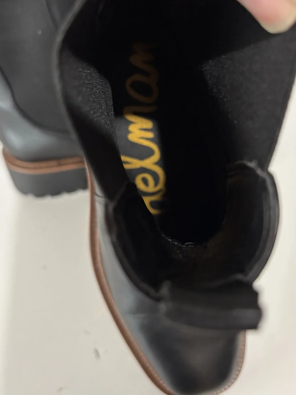 Sam Edelman Laguna Chelsea Boots Womens 7 M Waterproof Pull On Leather Black EUC